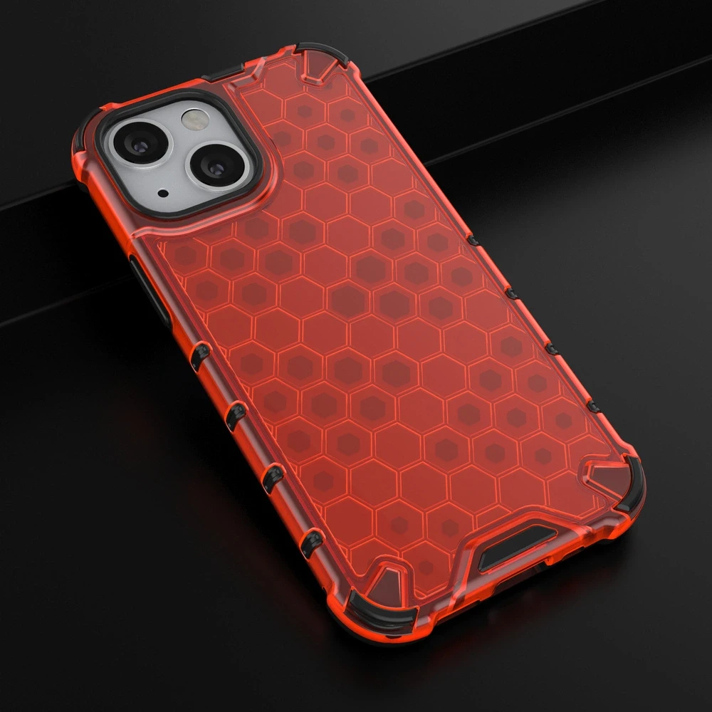 Hurtel Honeycomb dėklas skirtas iPhone 13 mini, raudonas
