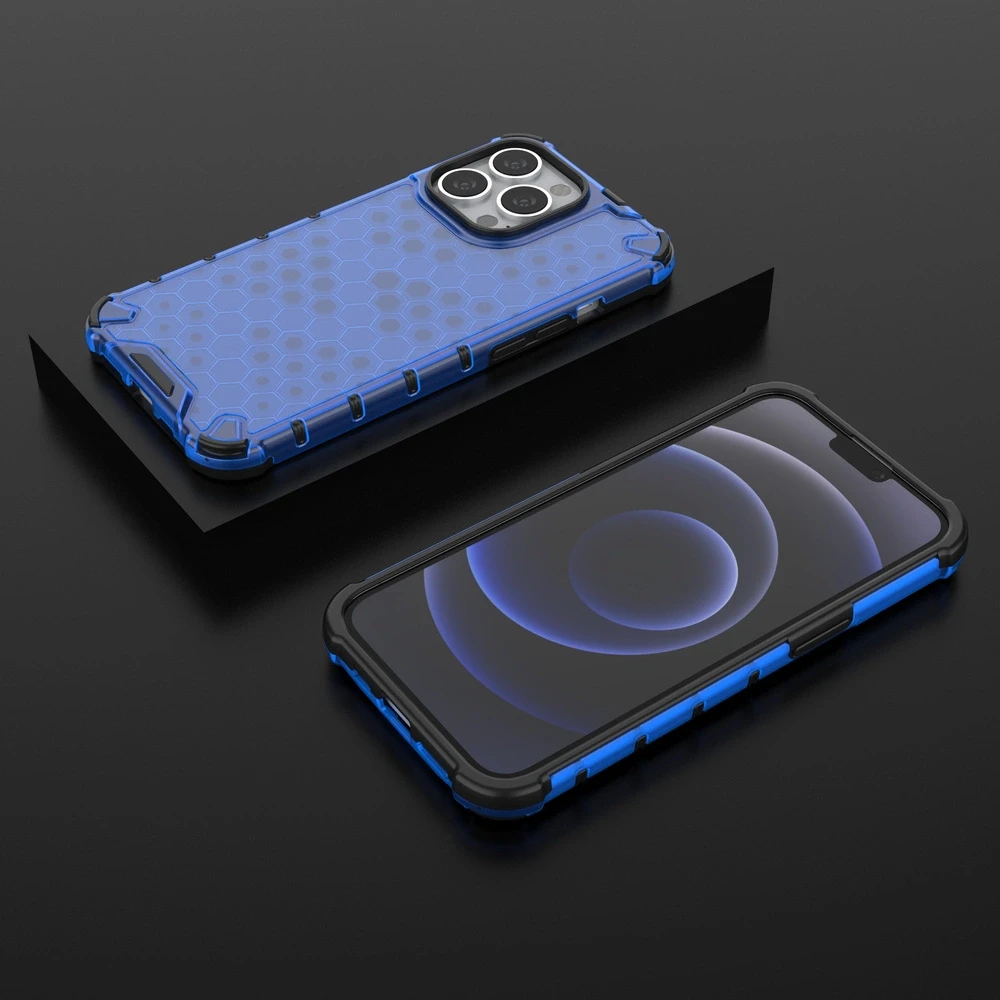 Hurtel Honeycomb dėklas skirtas iPhone 13 Pro, mėlynas