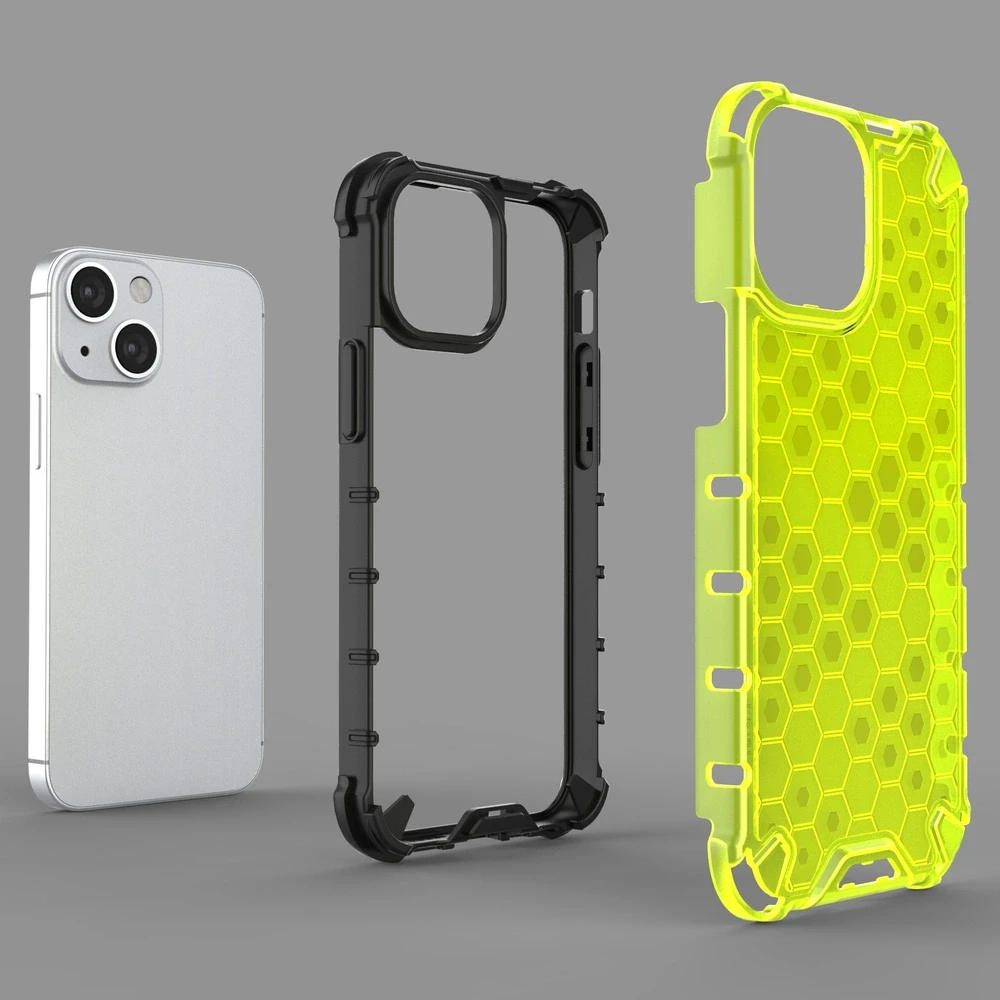 Hurtel Honeycomb dėklas skirtas iPhone 13 mini, žalias