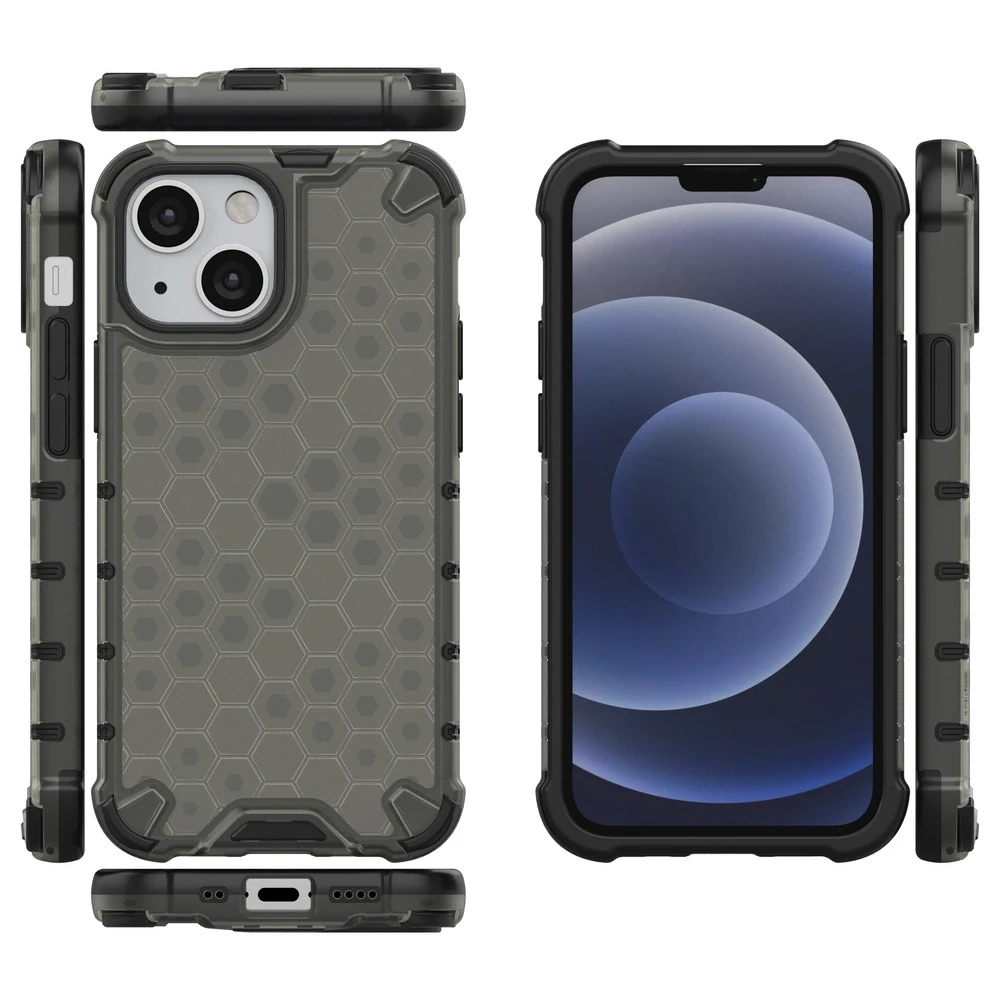 Hurtel Honeycomb dėklas skirtas iPhone 13 mini, juodas