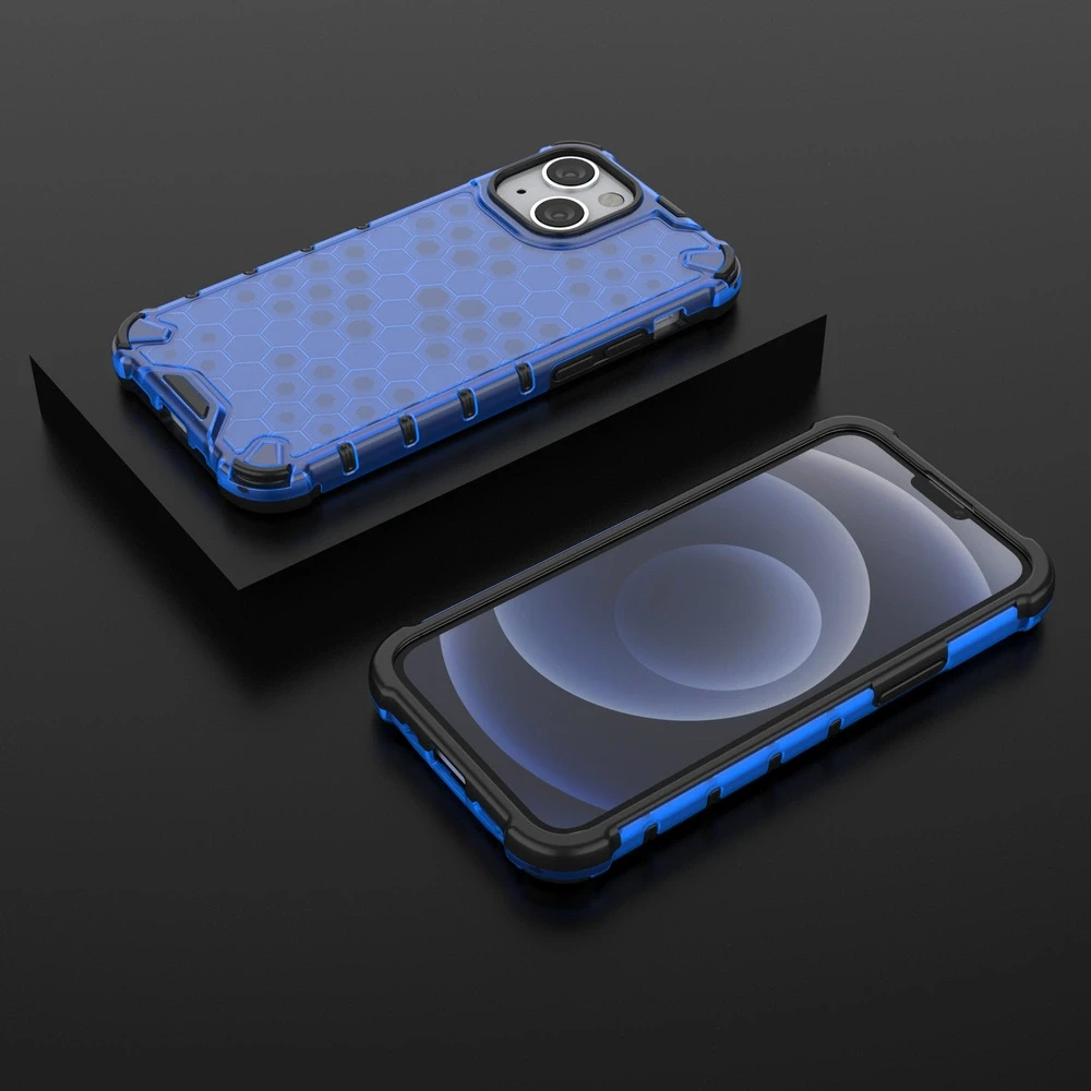 Hurtel Honeycomb dėklas skirtas iPhone 13 mini, mėlynas
