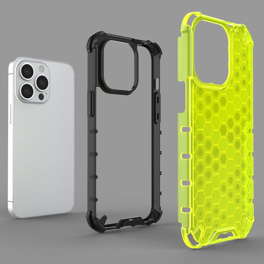 Hurtel Honeycomb dėklas skirtas iPhone 13 Pro, raudonas
