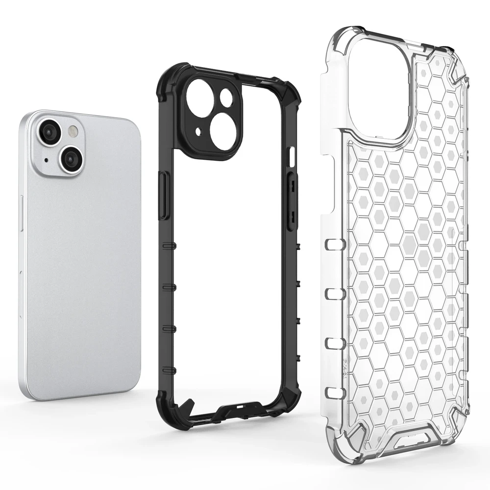 Hurtel Honeycomb dėklas skirtas iPhone 14 Plus, skaidrus