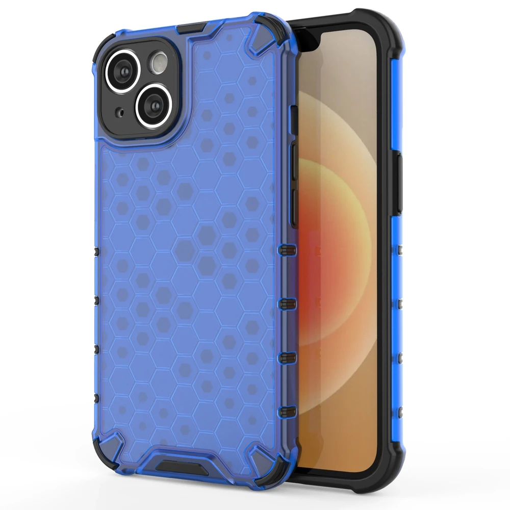 Hurtel Honeycomb dėklas skirtas iPhone 14 Plus, mėlynas