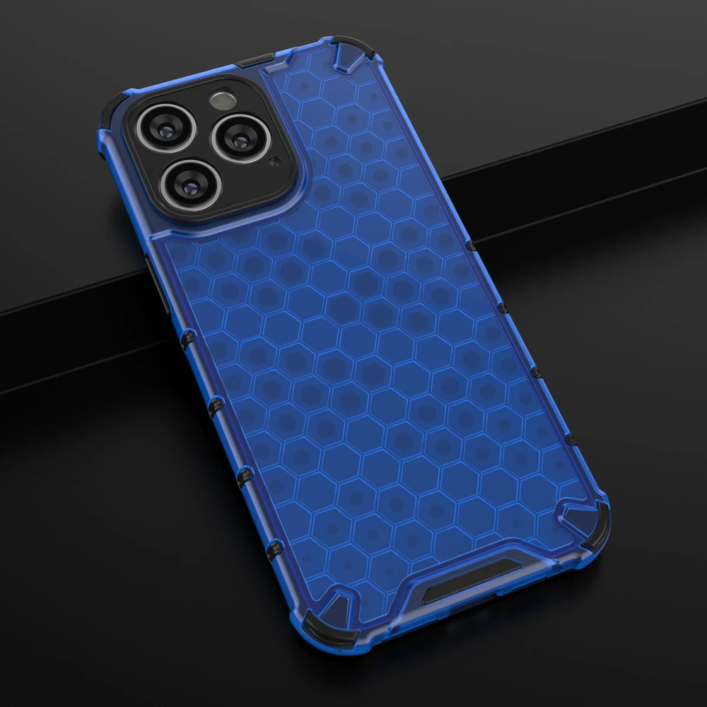 Hurtel Honeycomb dėklas skirtas iPhone 14 Pro Max, mėlynas