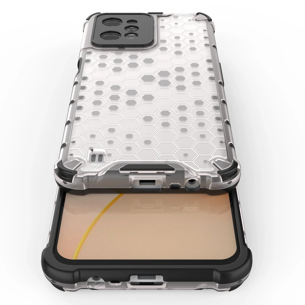 Hurtel Honeycomb dėklas skirtas Realme C31, skaidrus