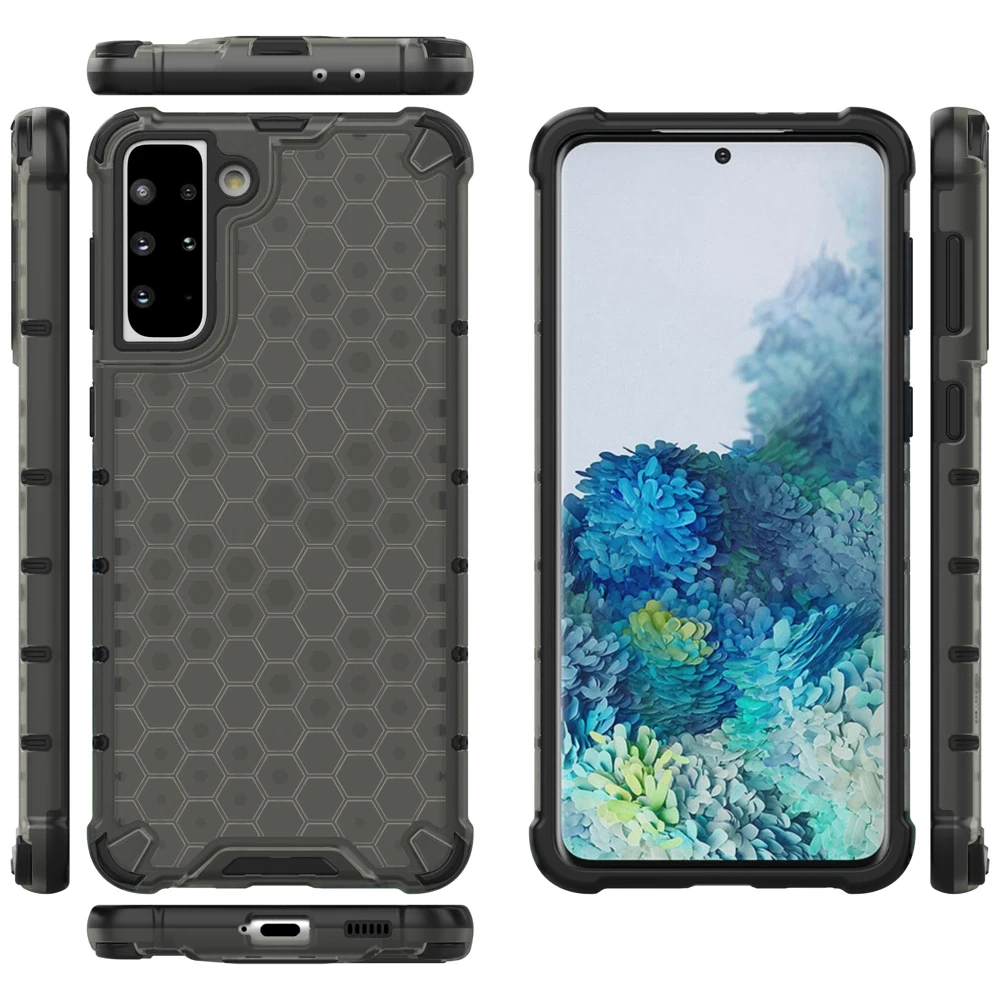 Hurtel Honeycomb dėklas skirtas Samsung Galaxy S22 + (S22 Plus), juodas