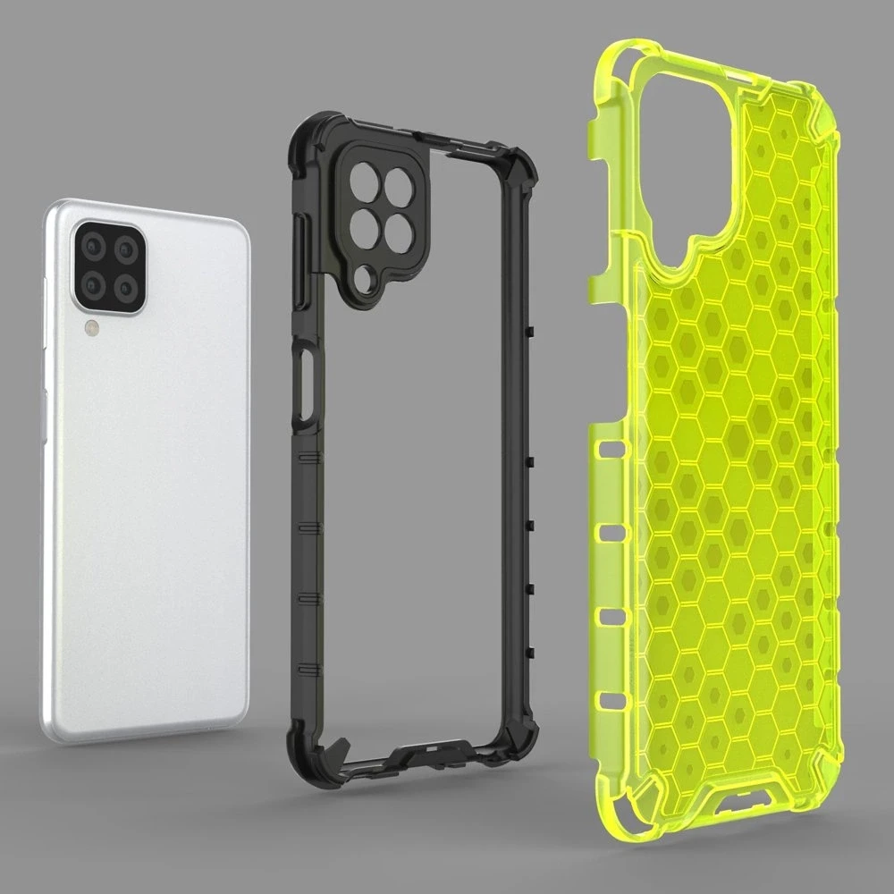 Hurtel Honeycomb dėklas skirtas Samsung Galaxy A22 4G, juodas