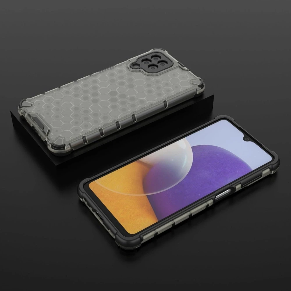 Hurtel Honeycomb dėklas skirtas Samsung Galaxy A22 4G, juodas