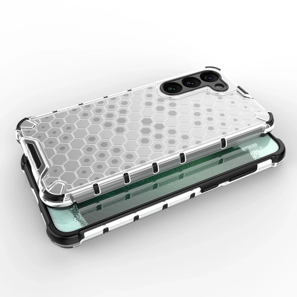 Hurtel Honeycomb dėklas skirtas Samsung Galaxy S23 +, skaidrus