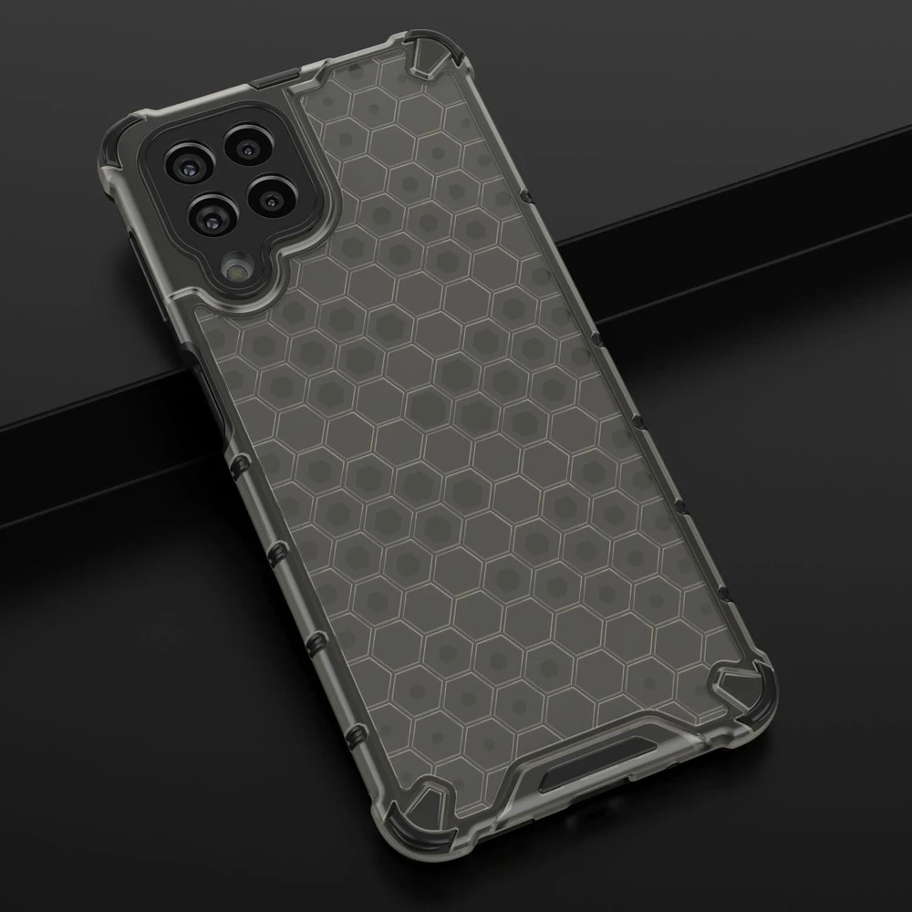 Hurtel Honeycomb dėklas skirtas Samsung Galaxy M53 5G, juodas