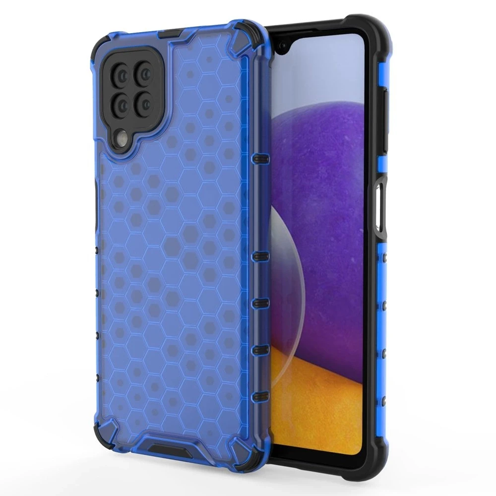 Hurtel Honeycomb dėklas skirtas Samsung Galaxy A22 4G, mėlynas