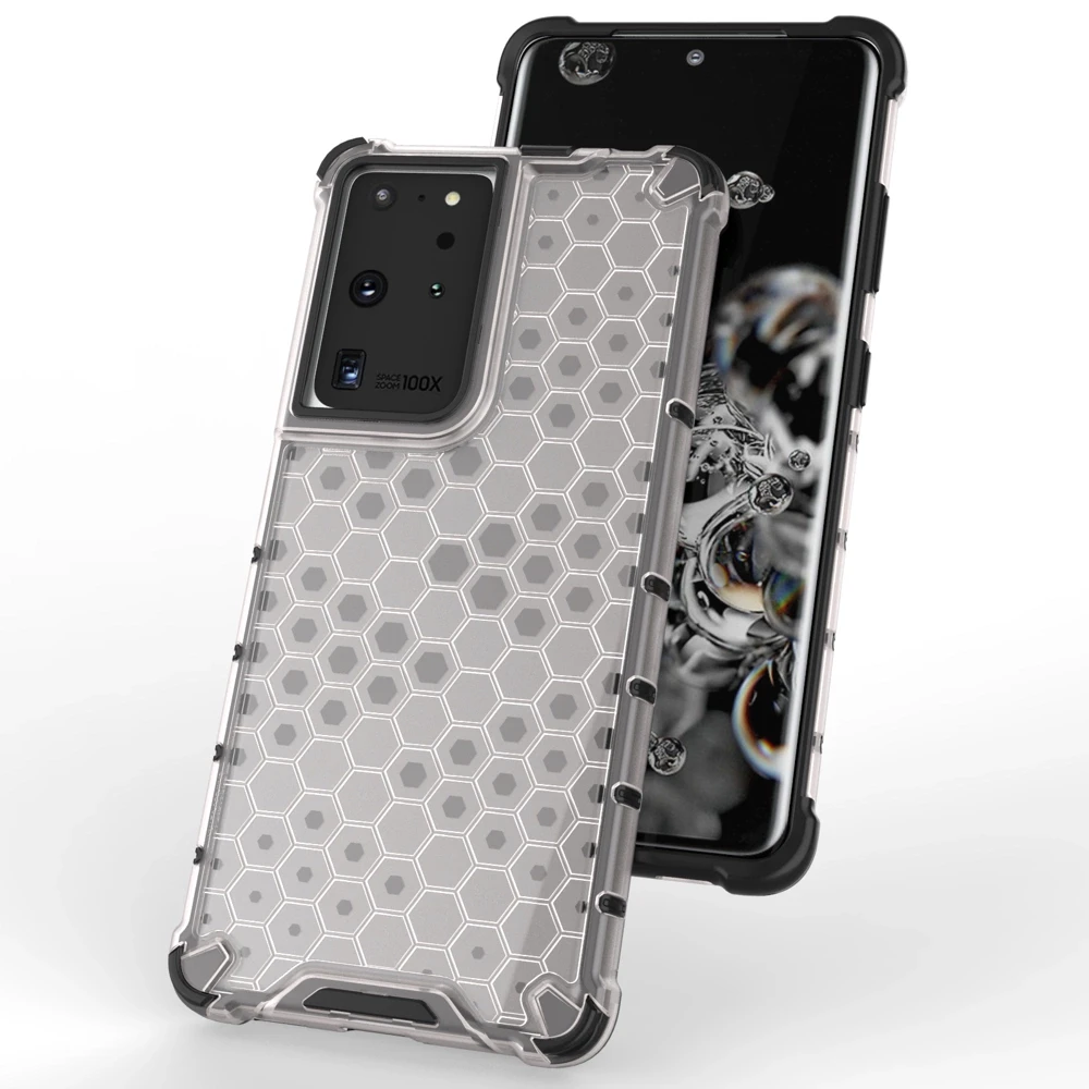 Hurtel Honeycomb dėklas skirtas Samsung Galaxy S22 Ultra, mėlynas