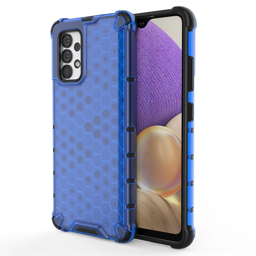 Hurtel Honeycomb dėklas skirtas Samsung Galaxy A03s (166.5), mėlynas