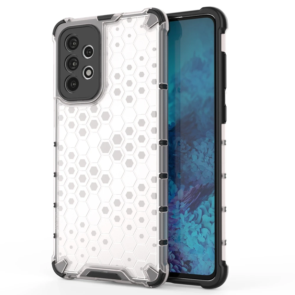 Hurtel Honeycomb dėklas skirtas Samsung Galaxy A73, skaidrus