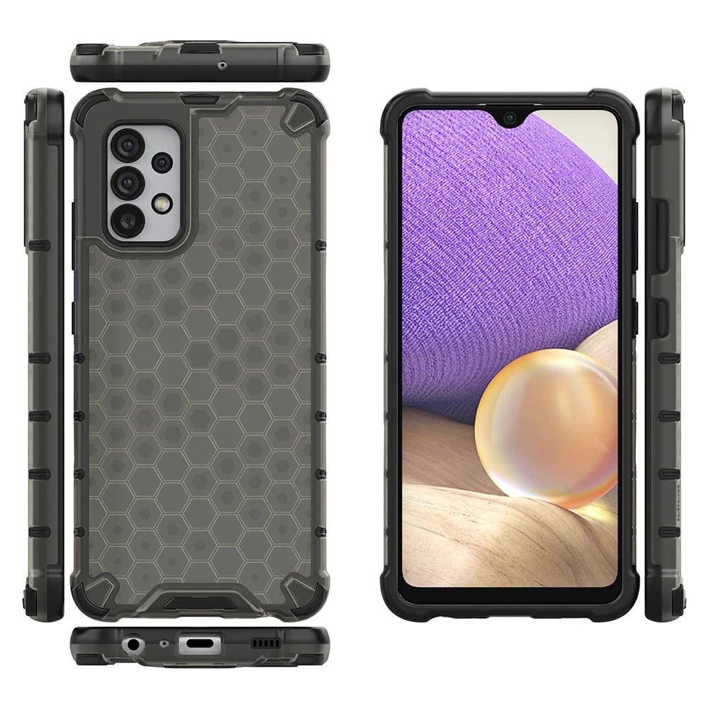 Hurtel Honeycomb dėklas skirtas Samsung Galaxy A03s (166.5), juodas