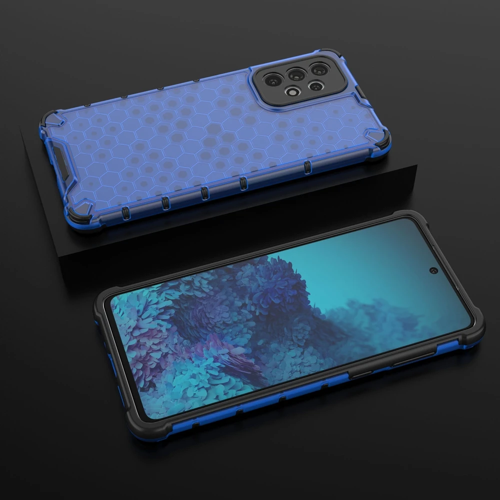 Hurtel Honeycomb dėklas skirtas Samsung Galaxy A73, mėlynas