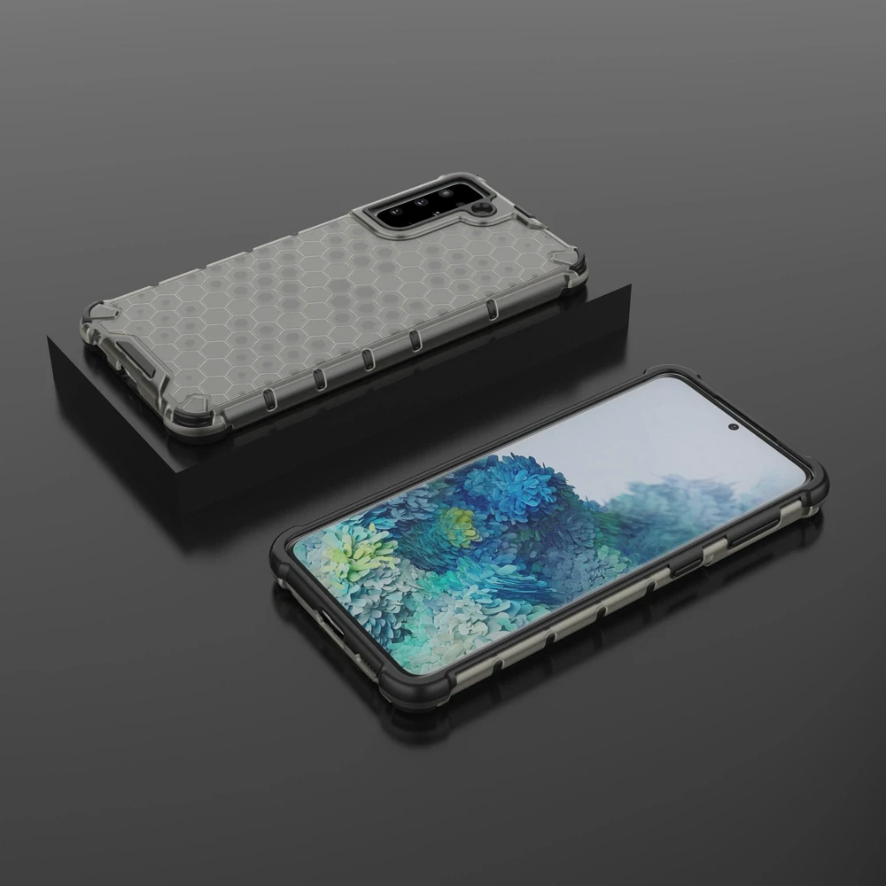 Hurtel Honeycomb dėklas skirtas Samsung Galaxy S22 + (S22 Plus), juodas