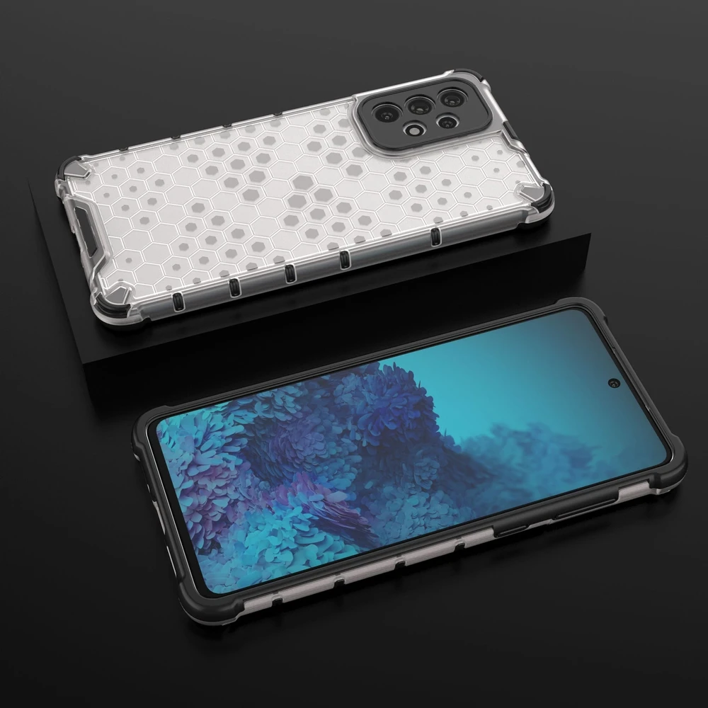 Hurtel Honeycomb dėklas skirtas Samsung Galaxy A73, skaidrus