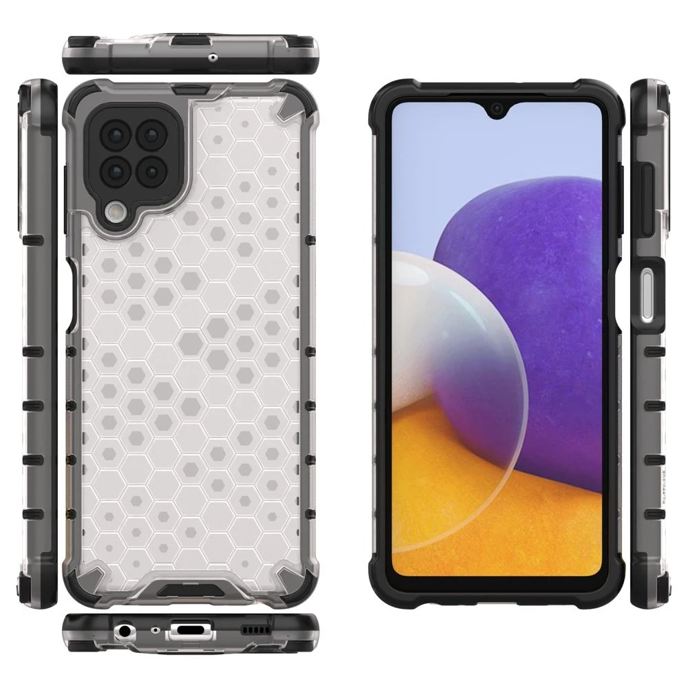 Hurtel Honeycomb dėklas skirtas Samsung Galaxy A22 4G, skaidrus