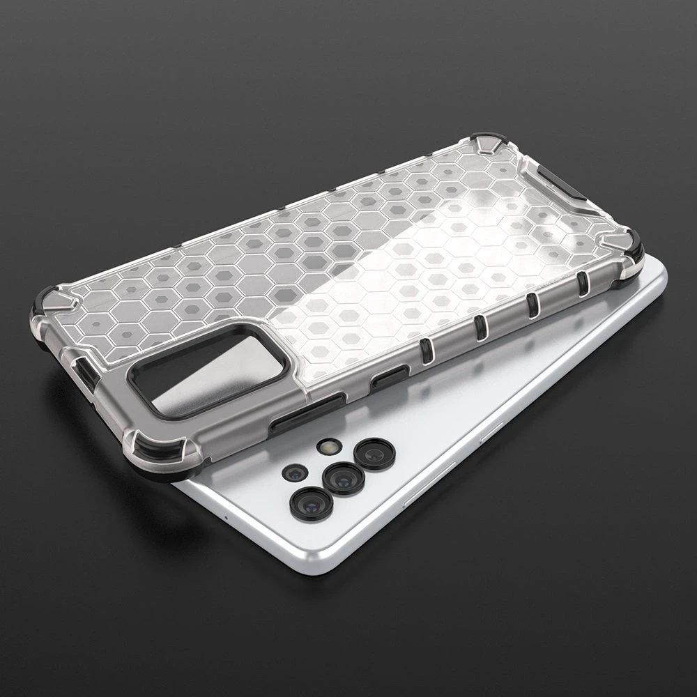Hurtel Honeycomb dėklas skirtas Samsung Galaxy A03s (166.5), juodas