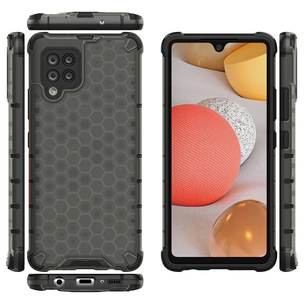 Hurtel Honeycomb dėklas skirtas Samsung Galaxy A42 5G, juodas