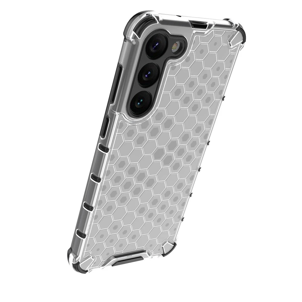 Hurtel Honeycomb dėklas skirtas Samsung Galaxy S23 +, skaidrus