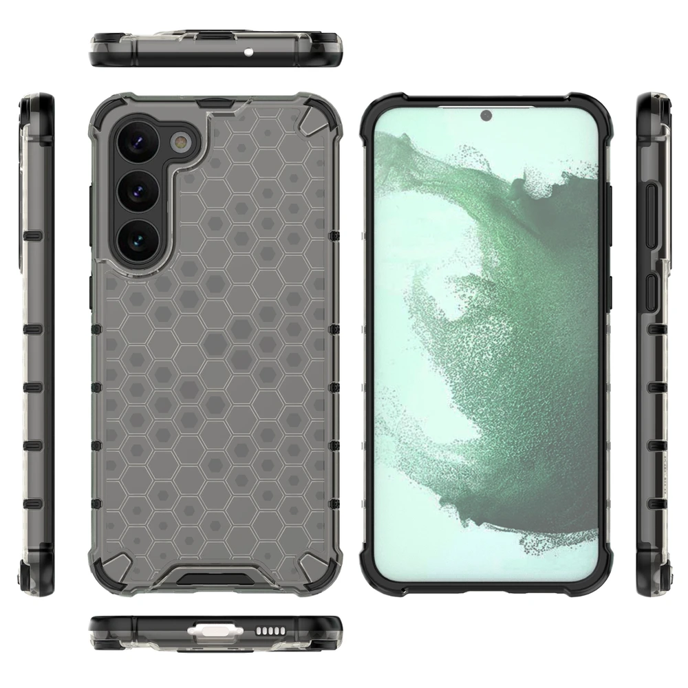 Hurtel Honeycomb dėklas skirtas Samsung Galaxy S23 +, juodas