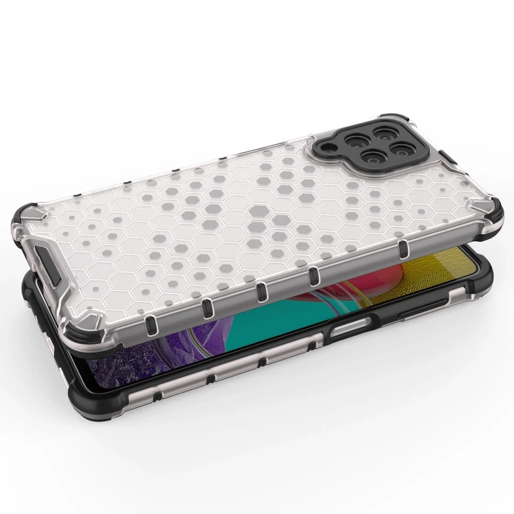 Hurtel Honeycomb dėklas skirtas Samsung Galaxy M53 5G, skaidrus