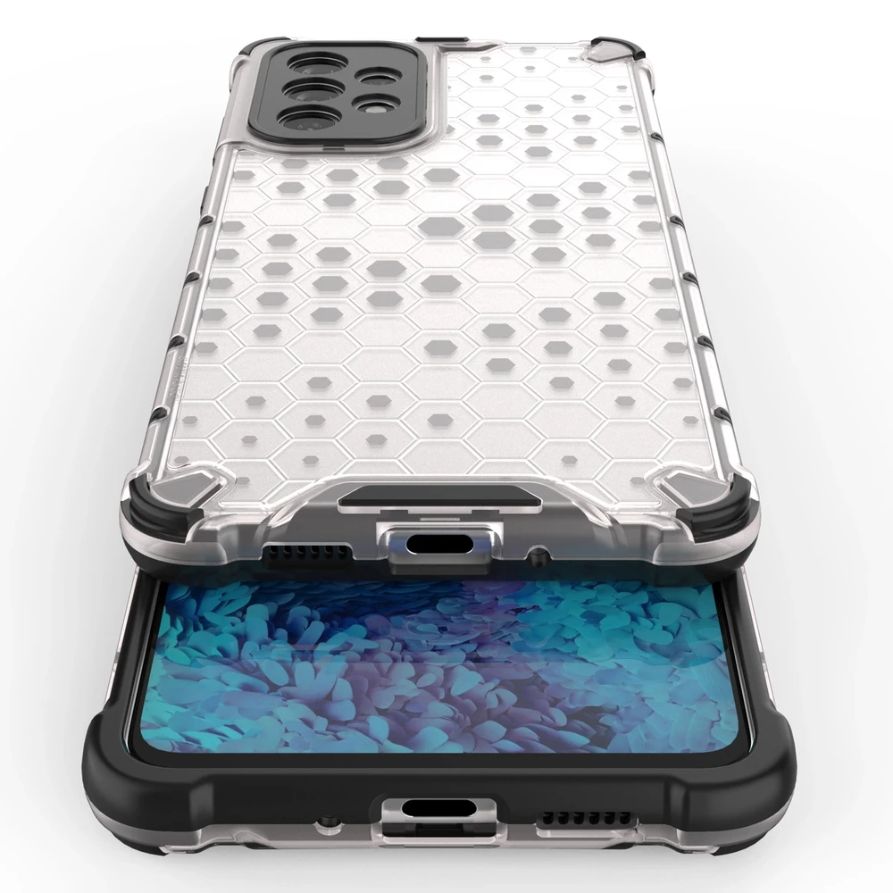 Hurtel Honeycomb dėklas skirtas Samsung Galaxy A73, skaidrus