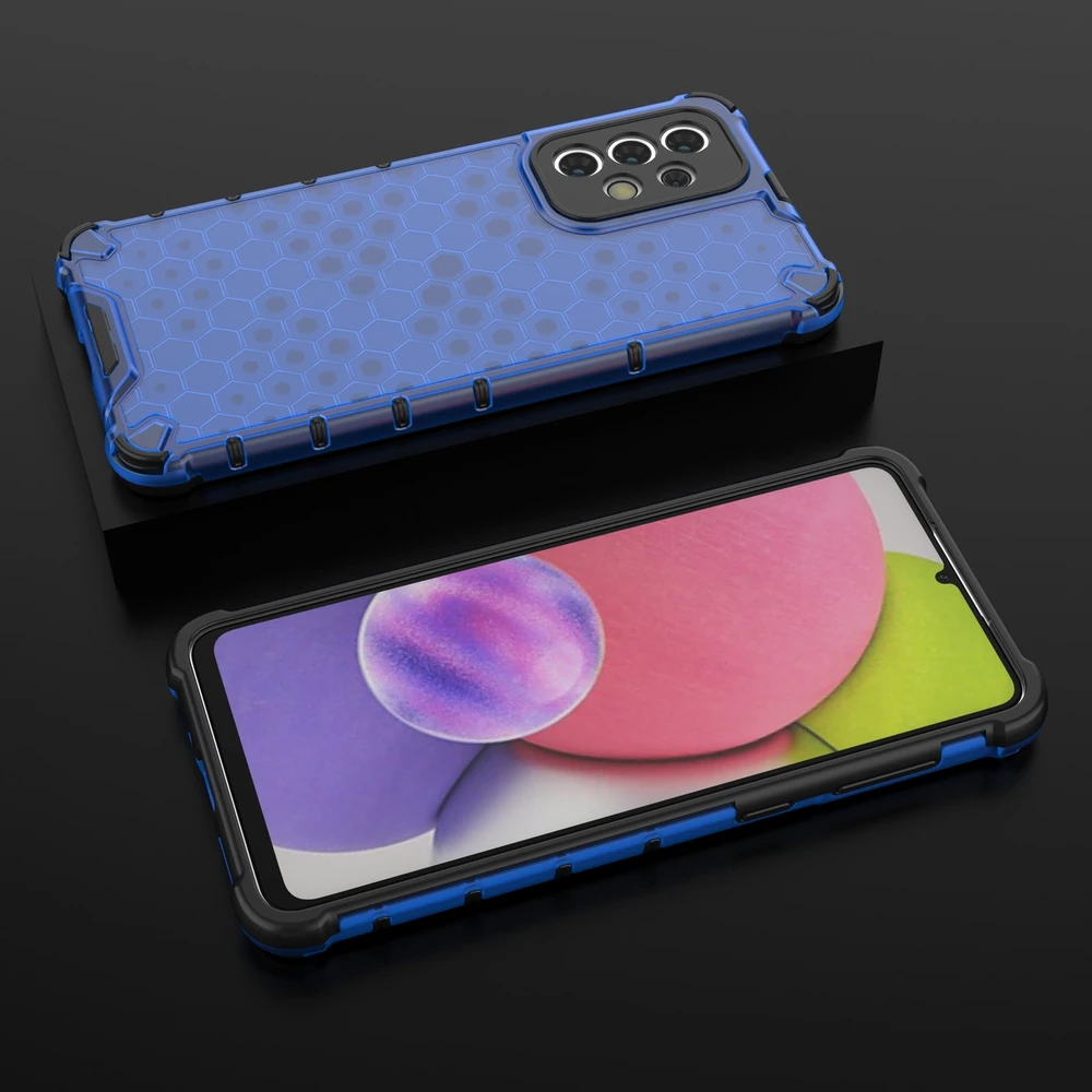 Hurtel Honeycomb dėklas skirtas Samsung Galaxy A33 5G, mėlynas