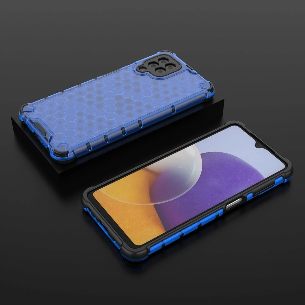 Hurtel Honeycomb dėklas skirtas Samsung Galaxy A22 4G, mėlynas