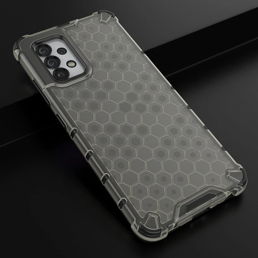 Hurtel Honeycomb dėklas skirtas Samsung Galaxy A03s (166.5), juodas