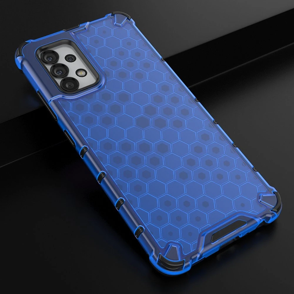 Hurtel Honeycomb dėklas skirtas Samsung Galaxy A03s (166.5), mėlynas