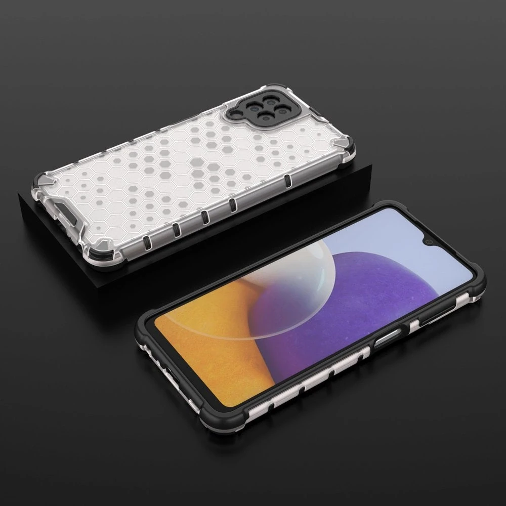 Hurtel Honeycomb dėklas skirtas Samsung Galaxy A22 4G, skaidrus