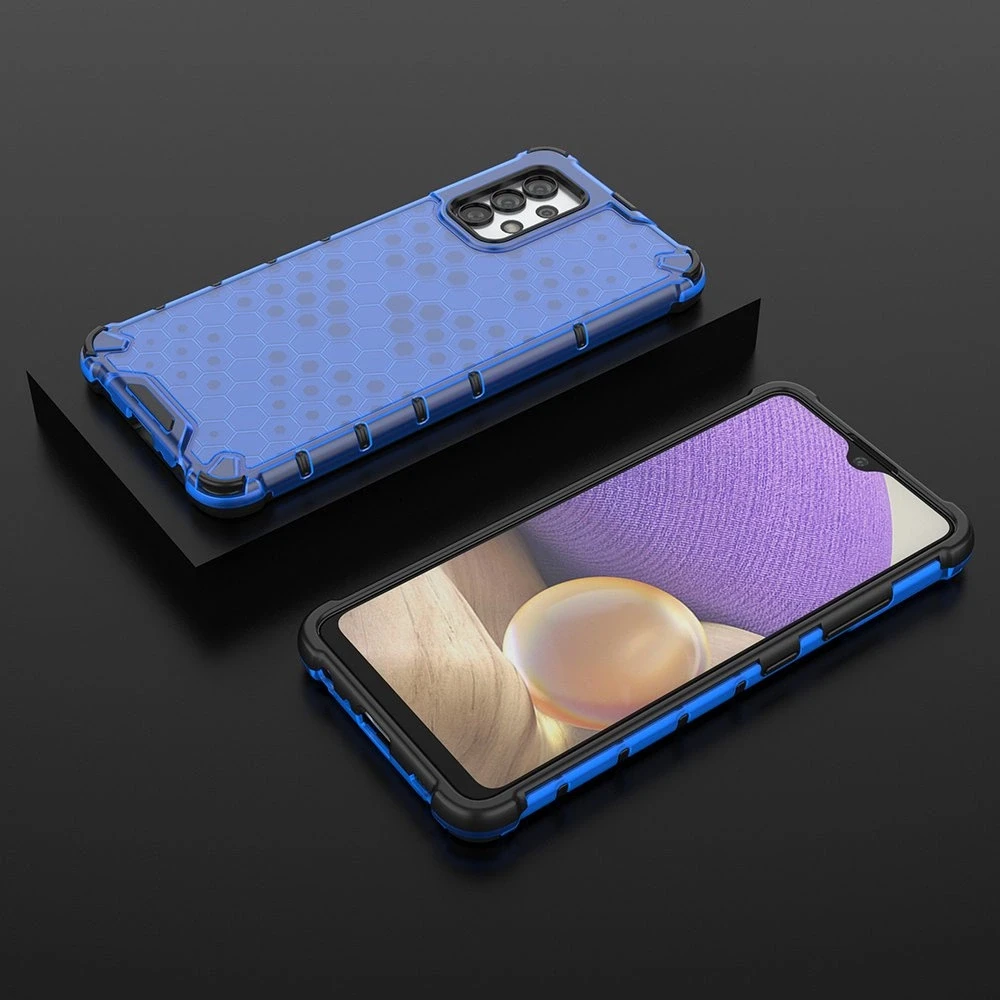 Hurtel Honeycomb dėklas skirtas Samsung Galaxy A03s (166.5), mėlynas