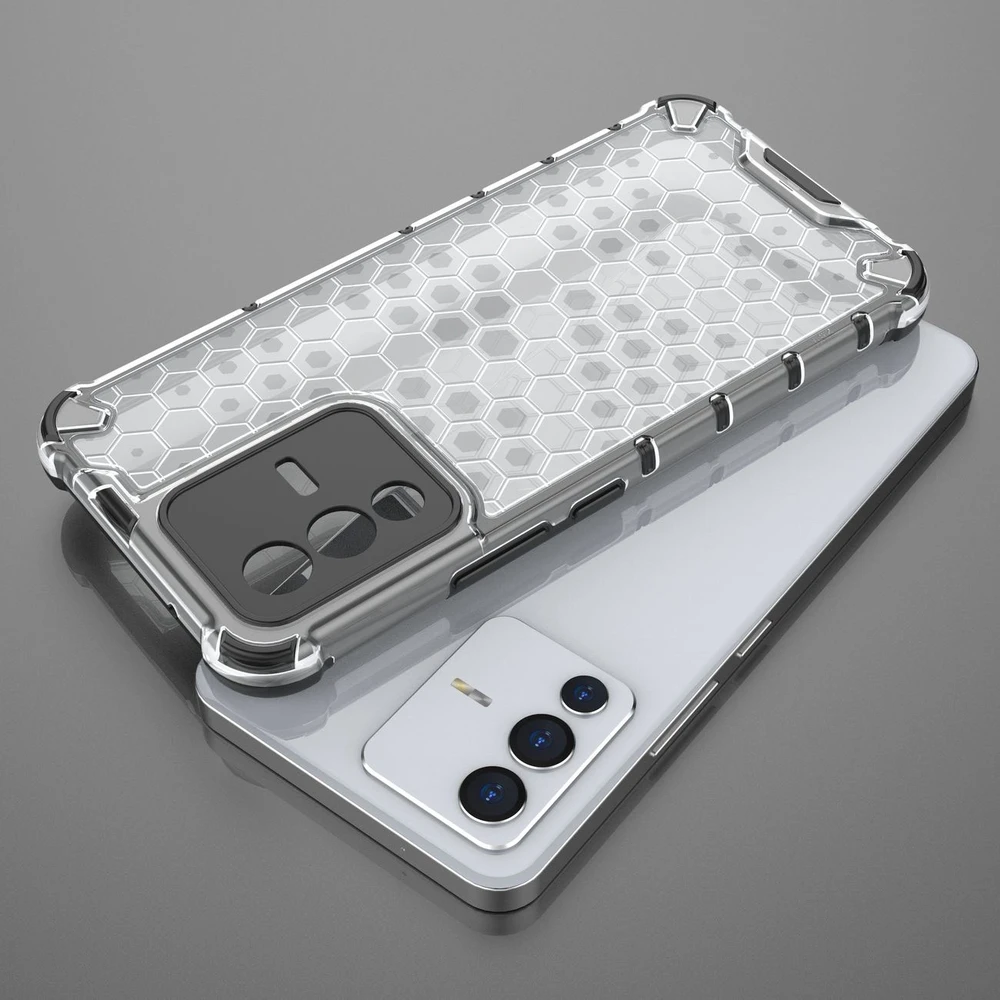 Hurtel Honeycomb dėklas skirtas Vivo V23 5G, juodas