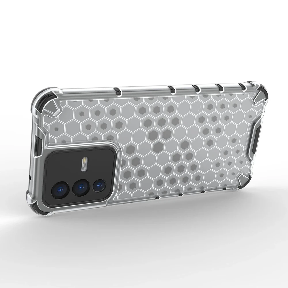 Hurtel Honeycomb dėklas skirtas Vivo V23 5G, juodas