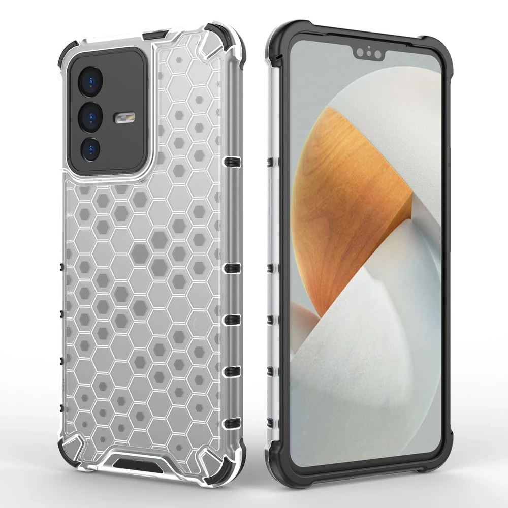 Hurtel Honeycomb dėklas skirtas Vivo V23 5G, juodas