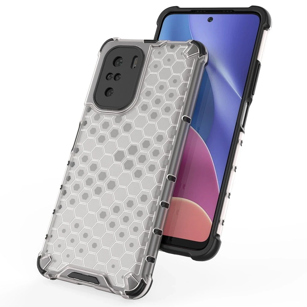 Hurtel Honeycomb dėklas skirtas Xiaomi Redmi K40 Pro+ / K40 Pro / K40 / Poco F3, žalias