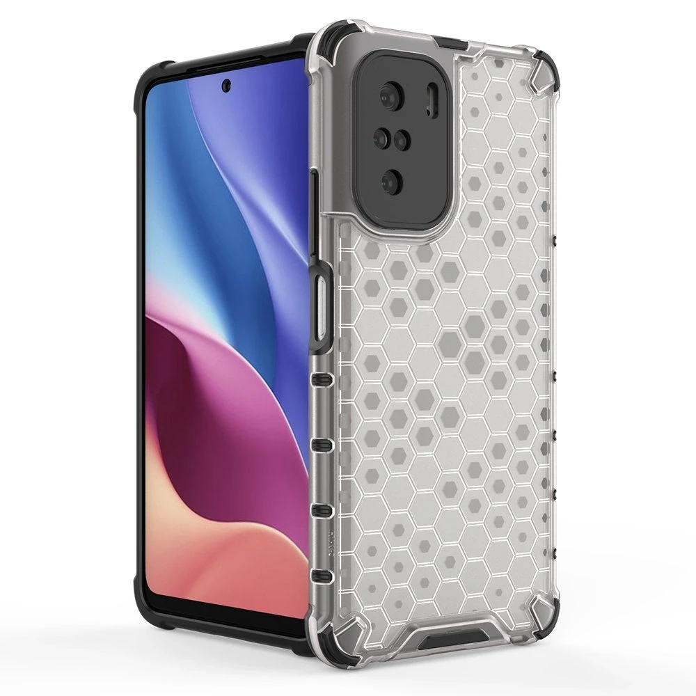 Hurtel Honeycomb dėklas skirtas Xiaomi Redmi K40 Pro+ / K40 Pro / K40 / Poco F3, mėlynas