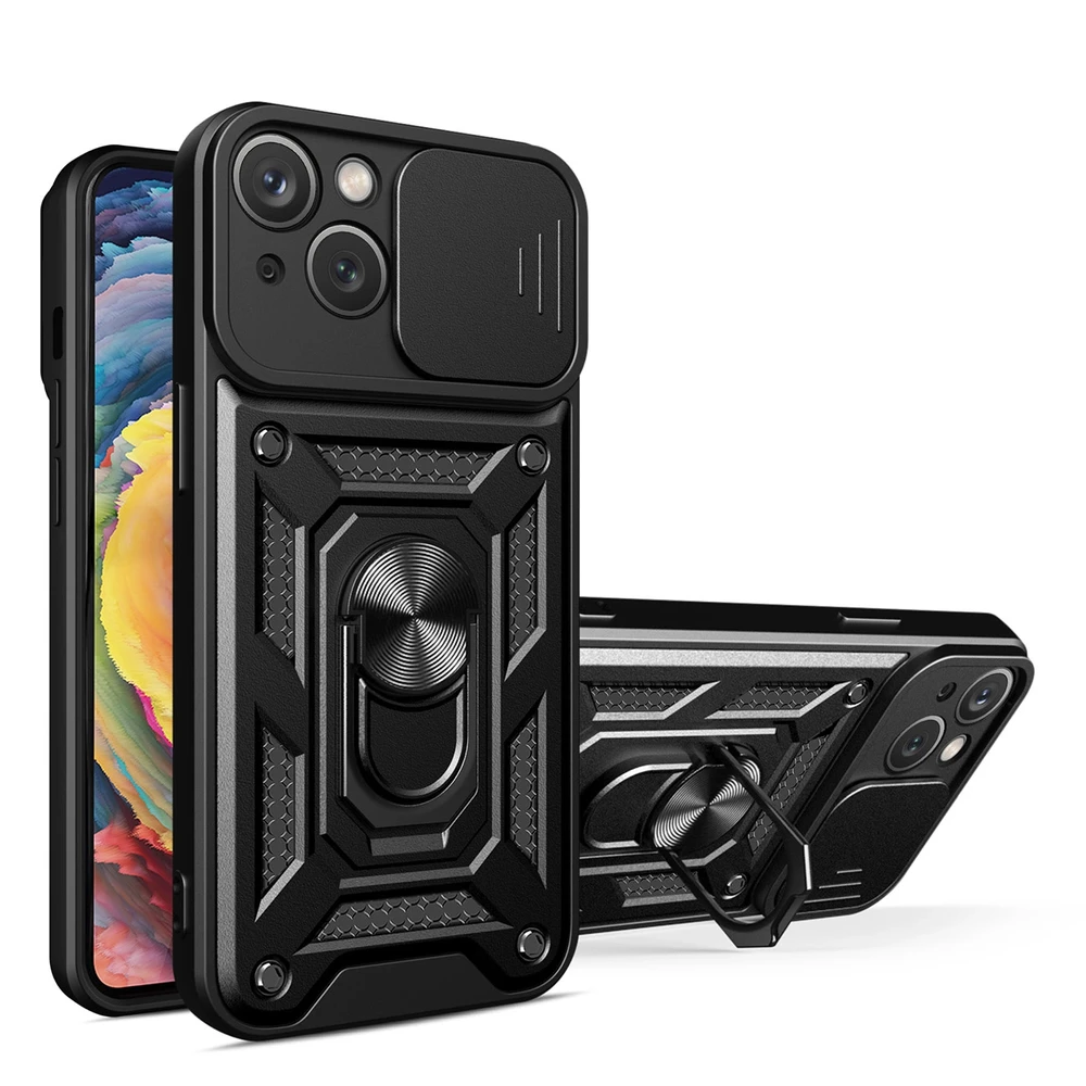 Hurtel Hybrid Armor Camshield dėklas skirtas Realme 10 Pro, juodas
