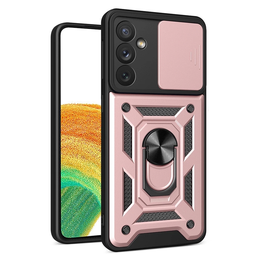 iLike Hurtel Hybrid Armor Camshield dėklas skirtas Samsung Galaxy A34 5G, rožinis