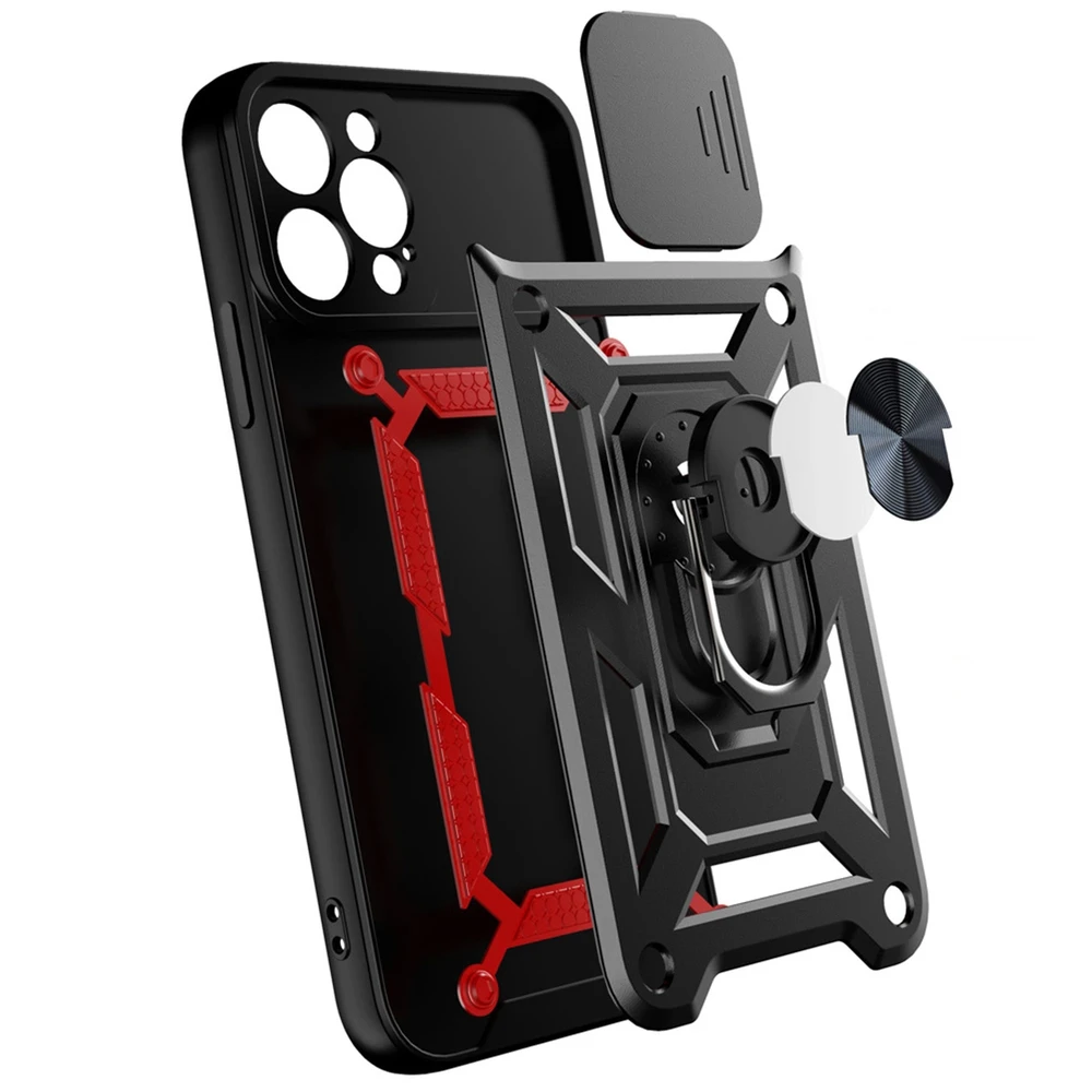 Hurtel Hybrid Armor Camshield dėklas skirtas iPhone 14 Pro Max, mėlynas