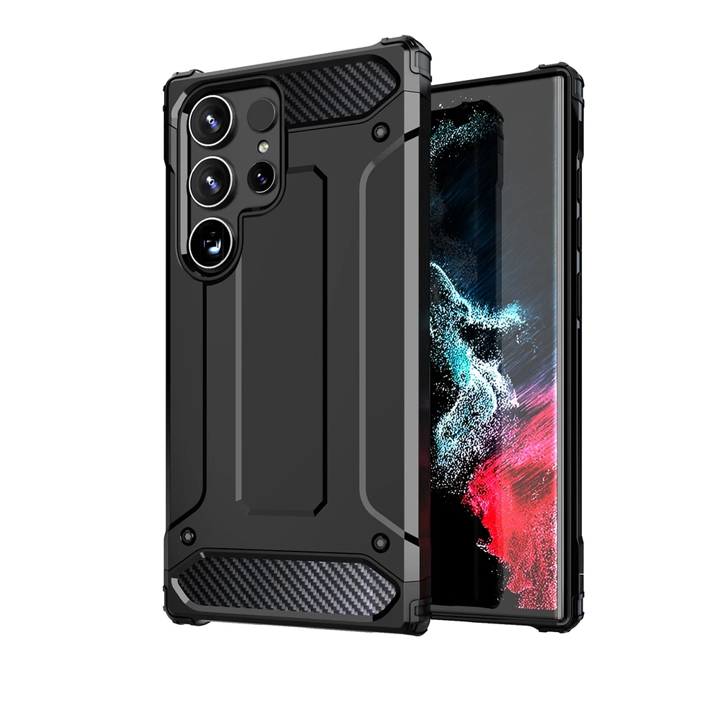 Hurtel Hybrid Armor Samsung Galaxy S25 Ultra dėklas telefonui juodos spalvos