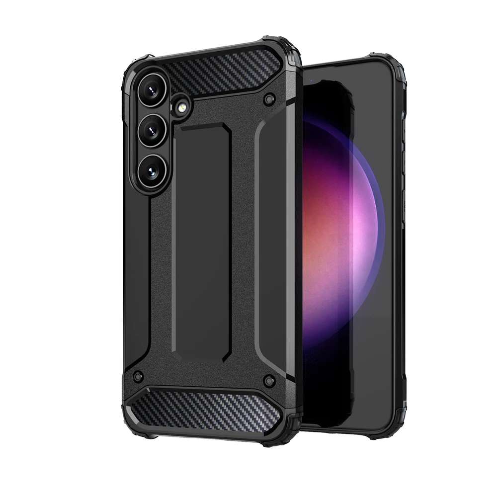 Hurtel Hybrid Armor Samsung Galaxy S24 FE dėklas telefonui juodos spalvos