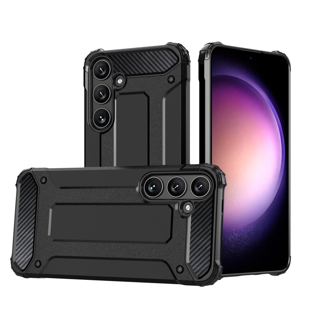 Hurtel Hybrid Armor Samsung Galaxy S25 Plus dėklas telefonui juodos spalvos