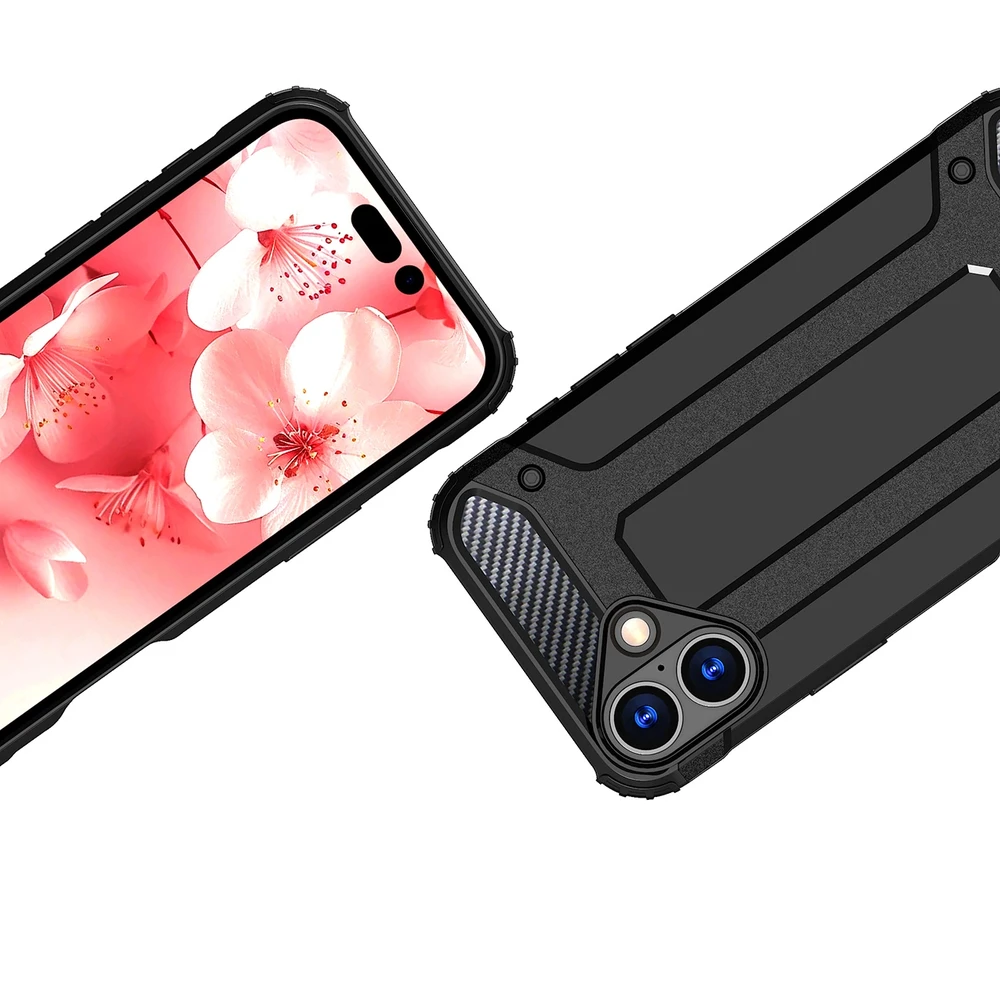 Hurtel Hybrid Armor Apple iPhone 16 – dėklas telefonui juodos spalvos