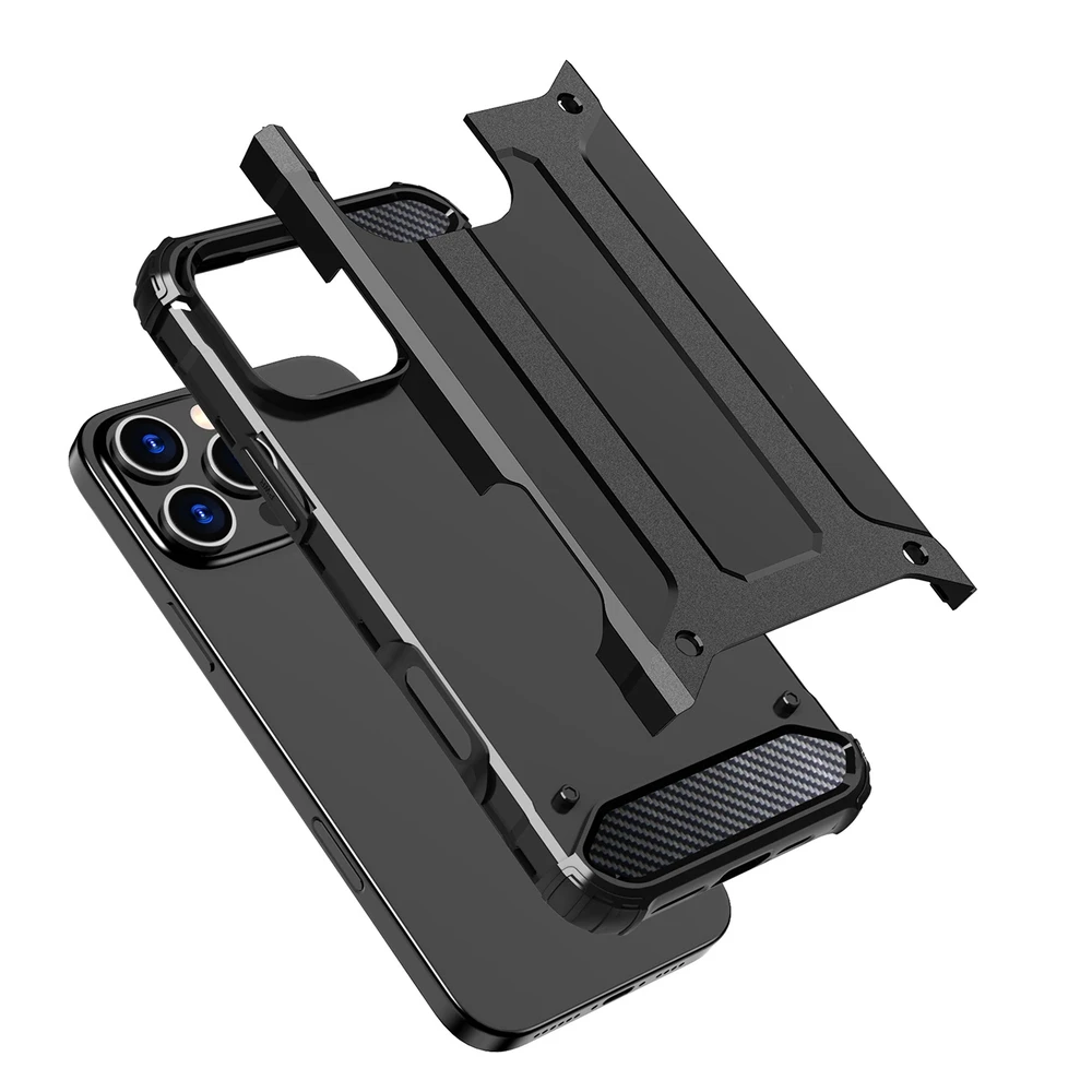 Hurtel Hybrid Armor Apple iPhone 16 Pro – dėklas telefonui juodos spalvos