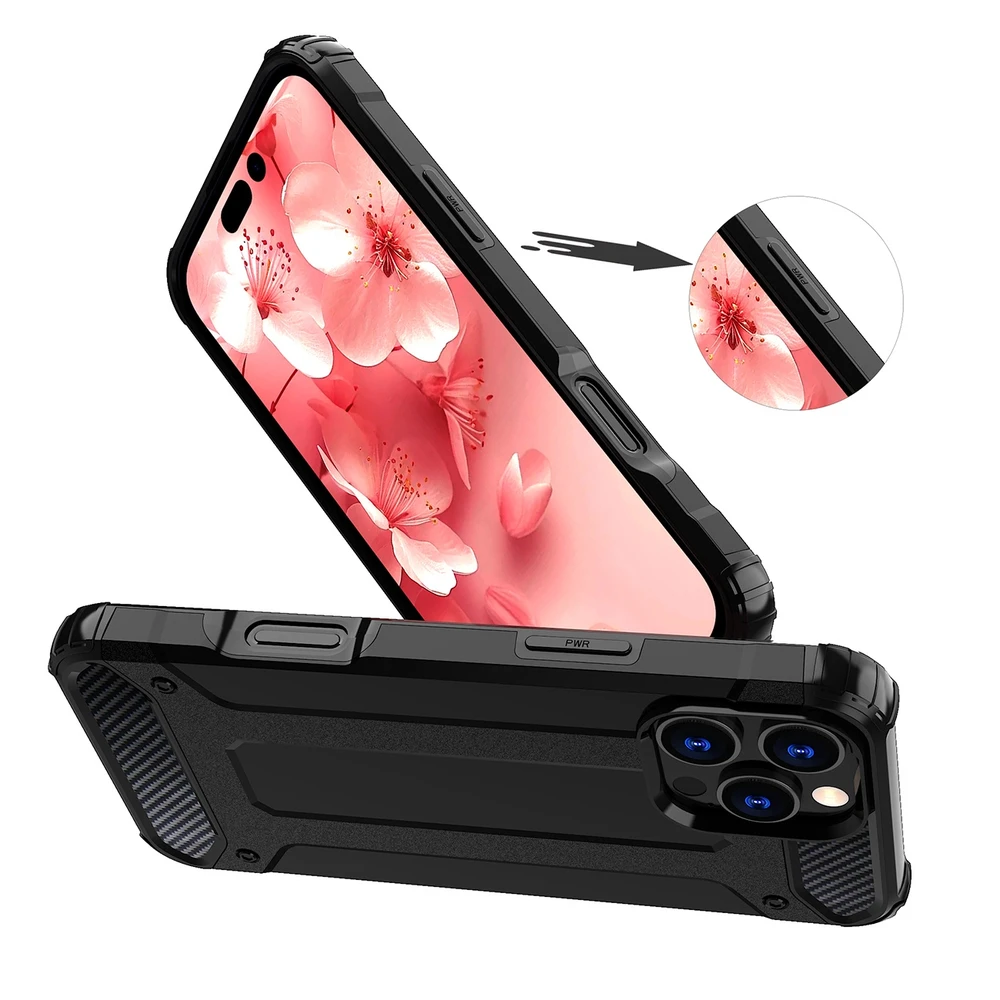 Hurtel Hybrid Armor Apple iPhone 16 Pro – dėklas telefonui juodos spalvos